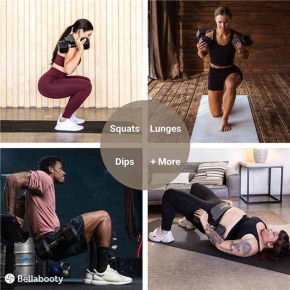 Exercise Hip Thrust Belt with Dumbbellsor Plates, Slip-Resistant - Picture 5 of 6